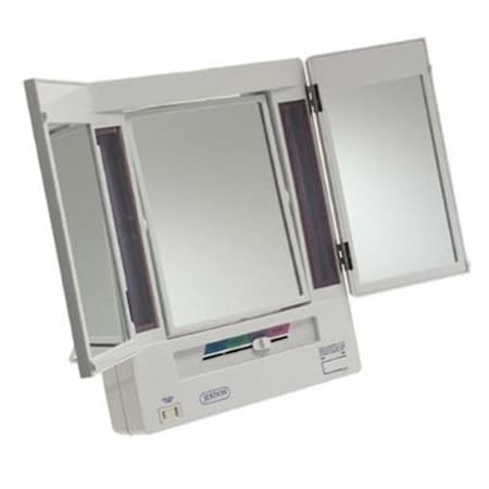 Jerdon JGL9W 5X Magnification Tri-fold Lighted Mirror